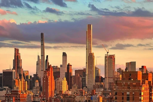 Golden Hour Rooftop Views on Manhattan's Upper West Side