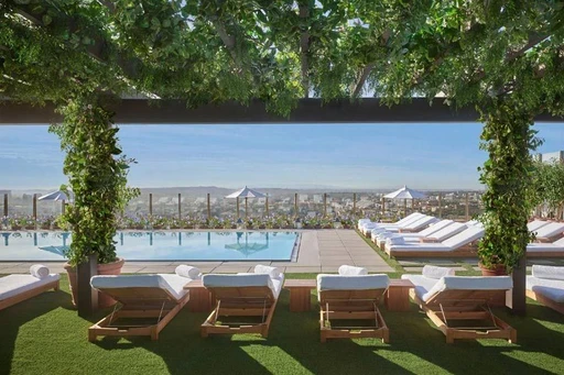 Discover the Tranquil Beauty of LA's Rooftop Pool Oasis