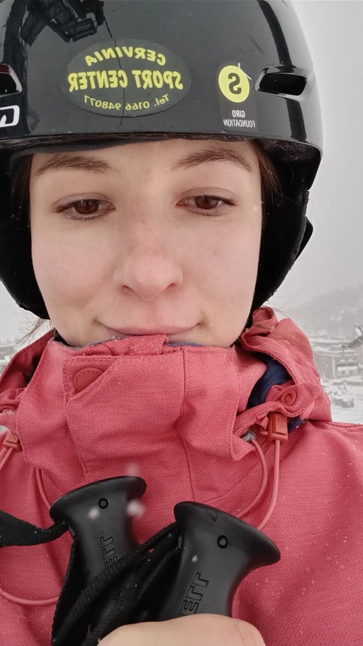 Ski-second day.😀💪
Snowboard or ski?