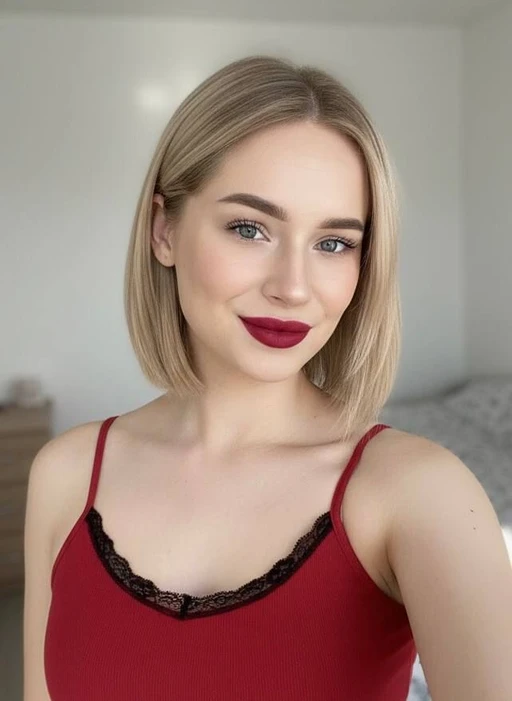 Red lips, red topโฆ seems like I was made to get into a little bit of trouble tonight ๐