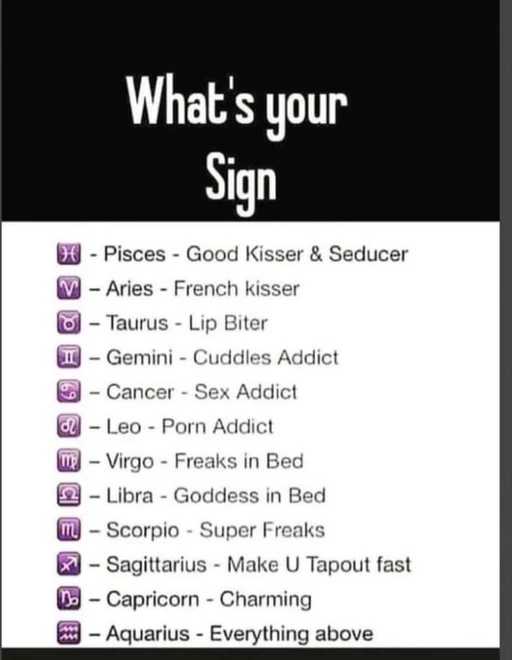 What’s your sign