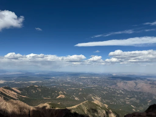 Anybody can see pikes Peak, Manitou, Colorado 14,000
Something feet  a 14ter