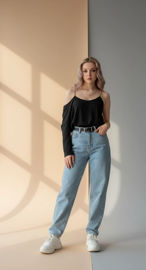 Casual on the bottom, chic on top. Obsessed with this shoulder cutout!😍