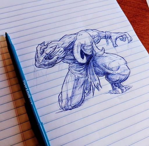 I draw when I’m bored