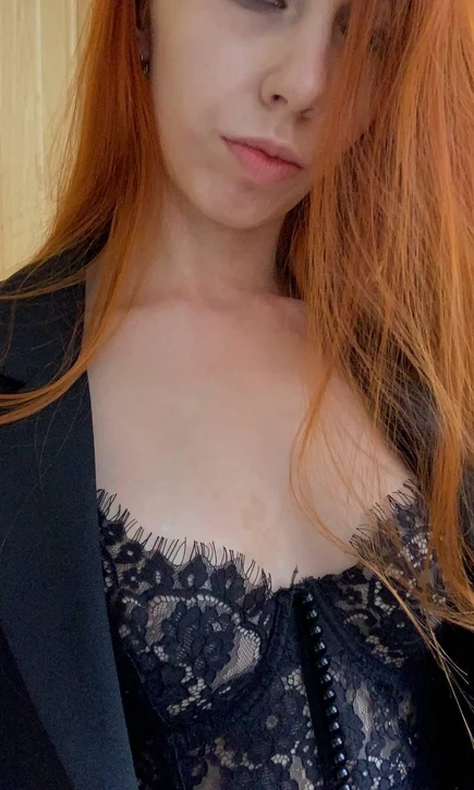 I’m in a black corset, holding your gaze without blinking. How long would you last?😉