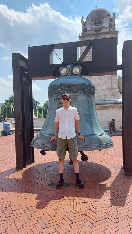 Standing in front of the iconic bell in DC. If anyone wants to come along with me, feel free to reach out.